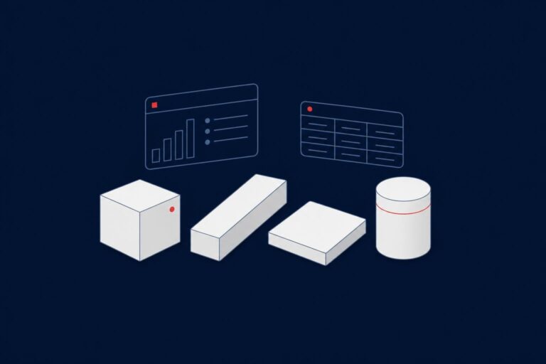 Blocks of different shapes and sizes arranged in a row, representing SQL Server data types