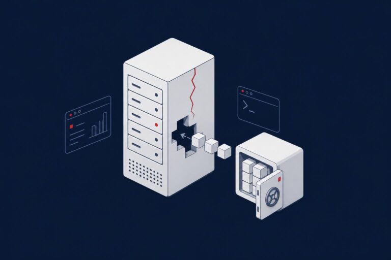 Corrupted SQL Server storage being repaired with clean pages restored from backup
