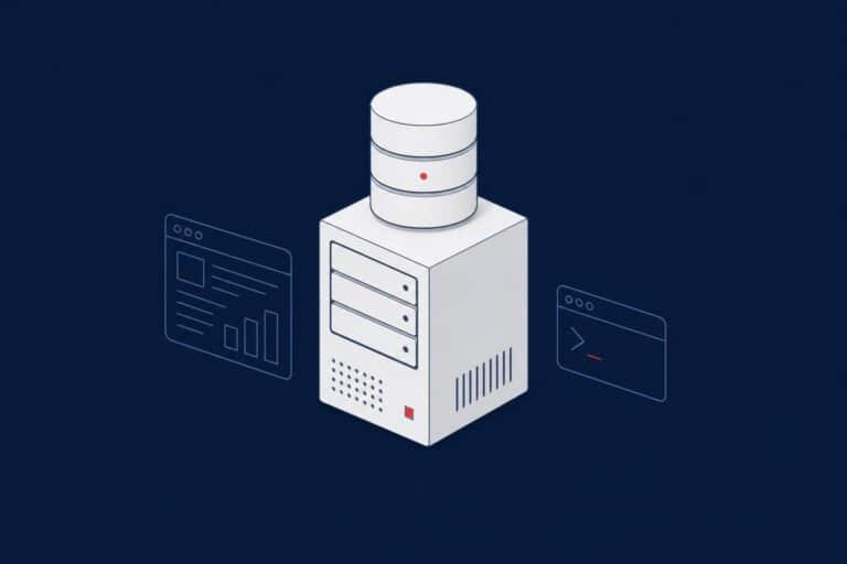 One server hosting three stacked databases, representing multiple SQL Server instances on one machine