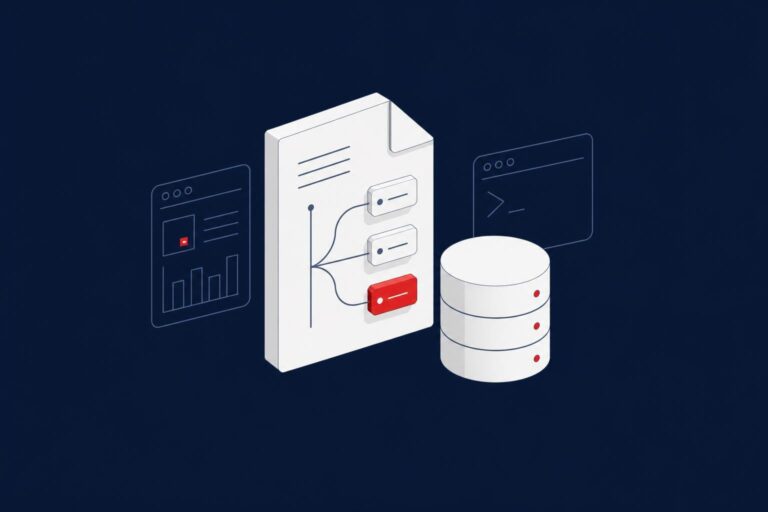 Document tree with a few tagged branches next to a database, representing SQL Server selective XML indexes